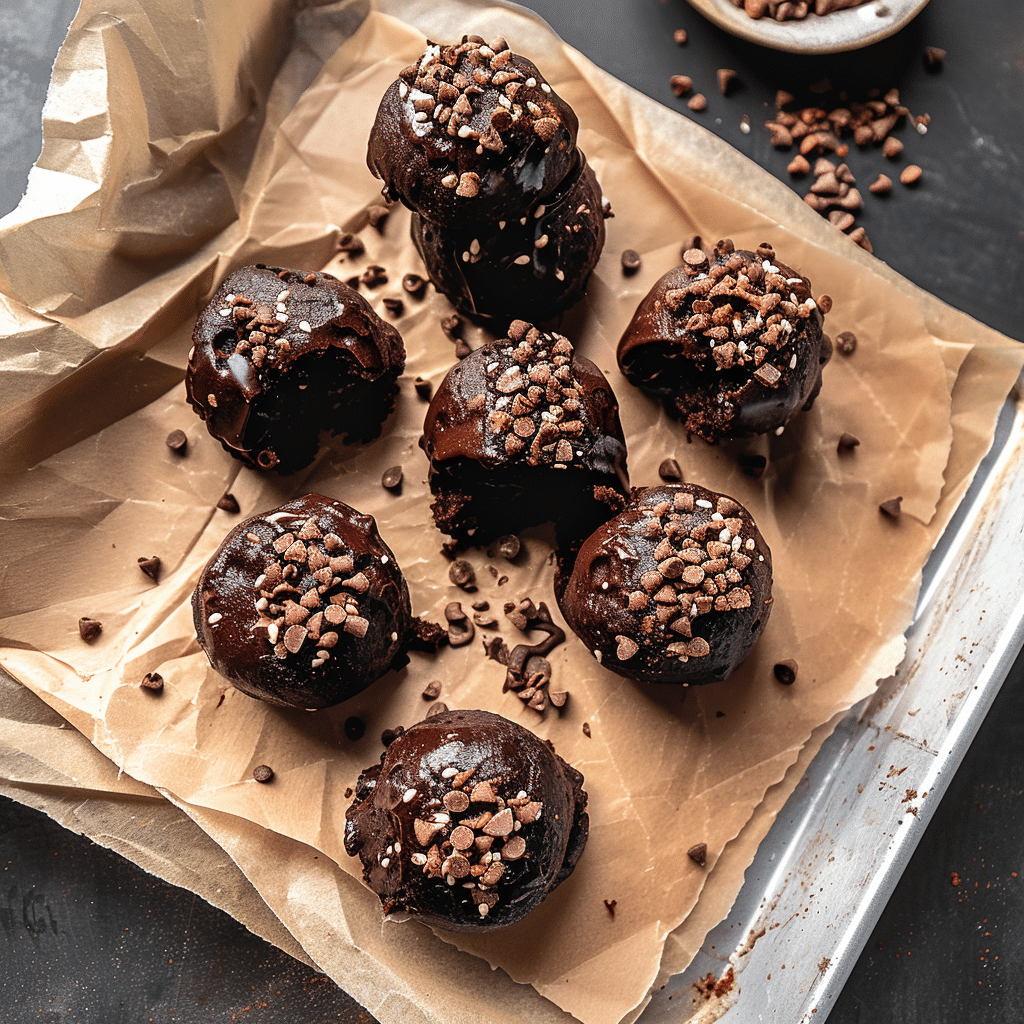 Irresistibly Fudgy & Fit: Your Ultimate Guide To High Protein Brownies 11 High protein brownies sliced open to reveal fudgy center, topped with cacao nibs and sea salt, next to a ceramic bowl of cacao nibs