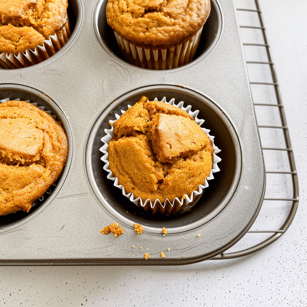 Pumpkin Protein Muffins With Greek Yogurt: Your New Favorite Snack 8 Pumpkin protein muffins with Greek yogurt fresh from oven in muffin tin