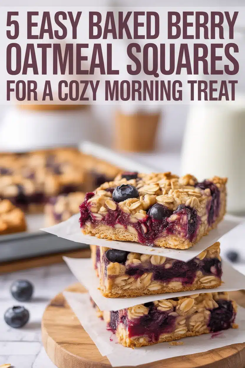 5 Easy Baked Berry Oatmeal Squares for a Cozy Morning Treat