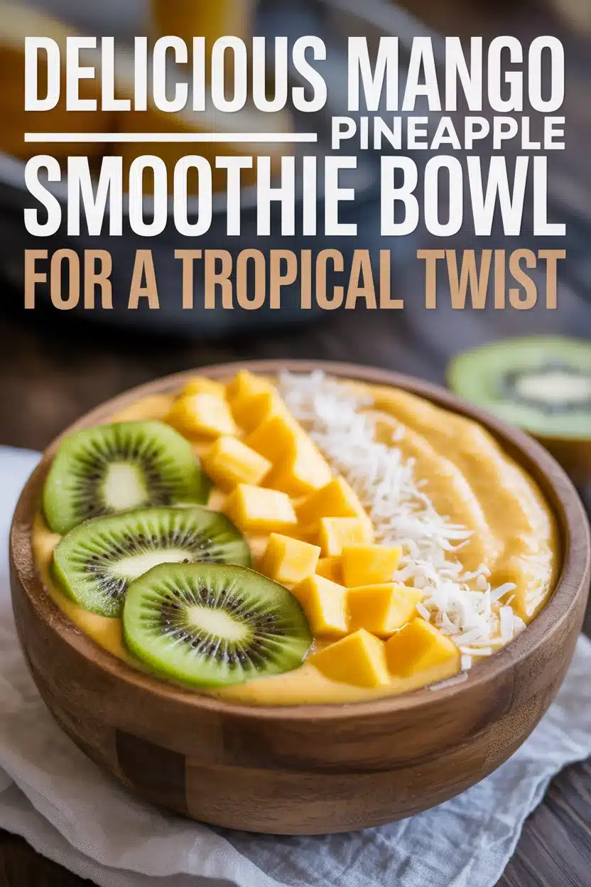 Mango pineapple smoothie bowl