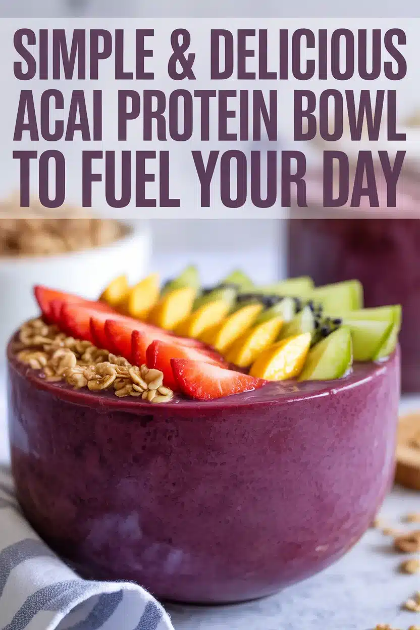 Simple & Delicious Acai Protein Bowl to Fuel Your Day