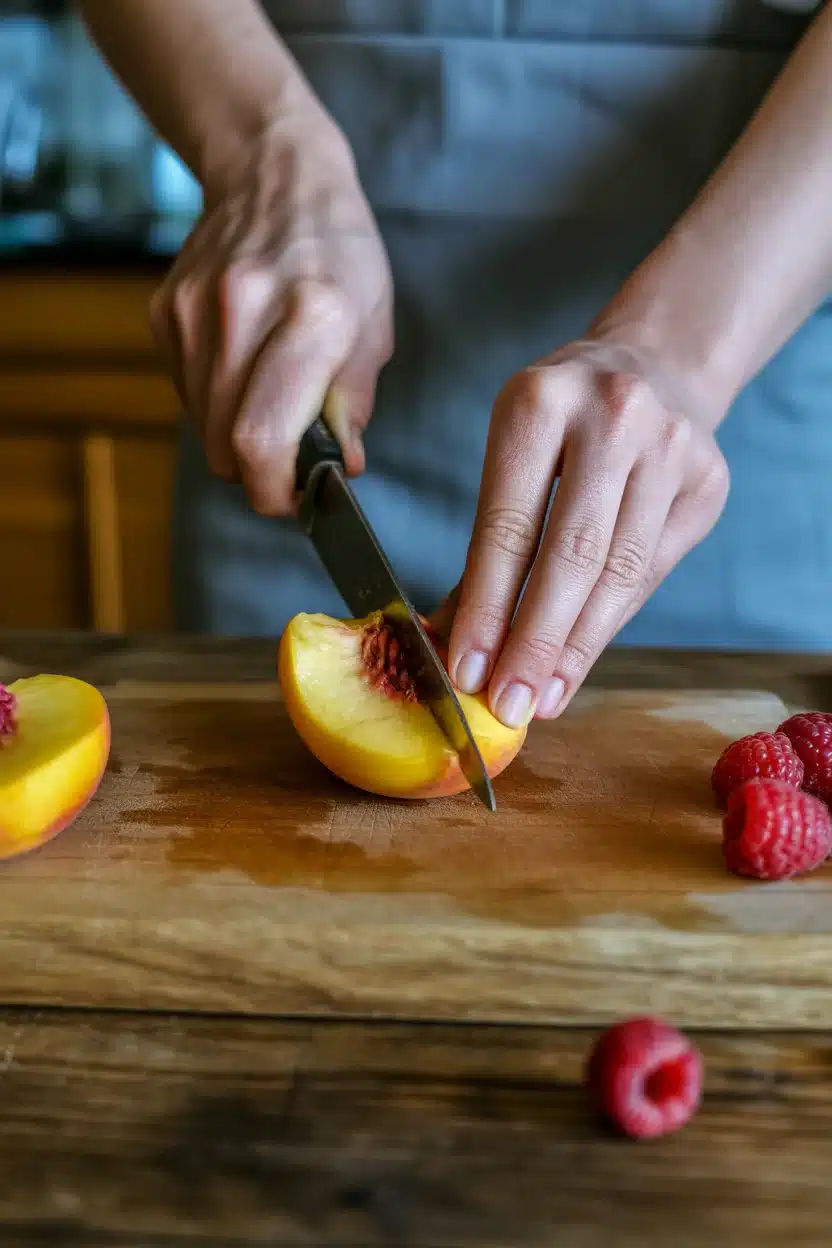 Peach raspberry protein blend