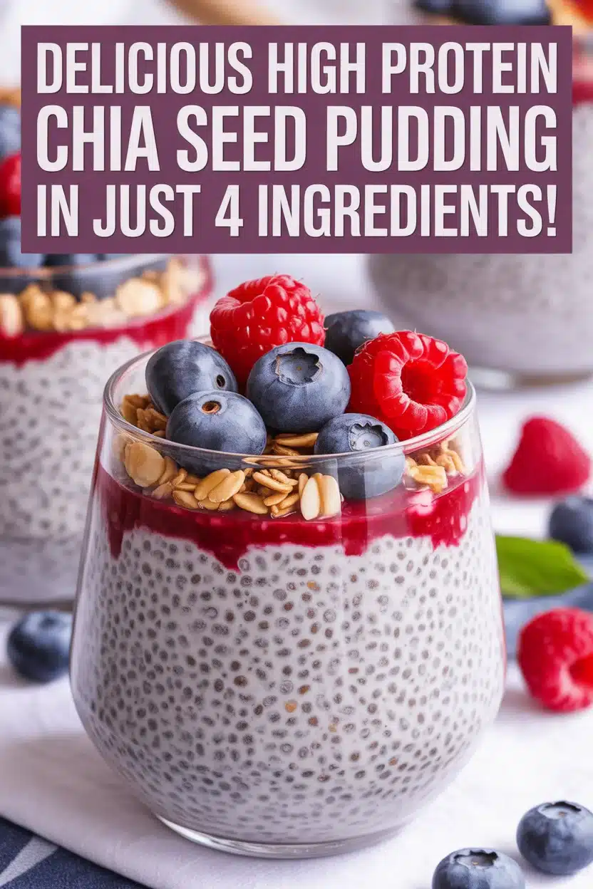 High protein chia seed pudding