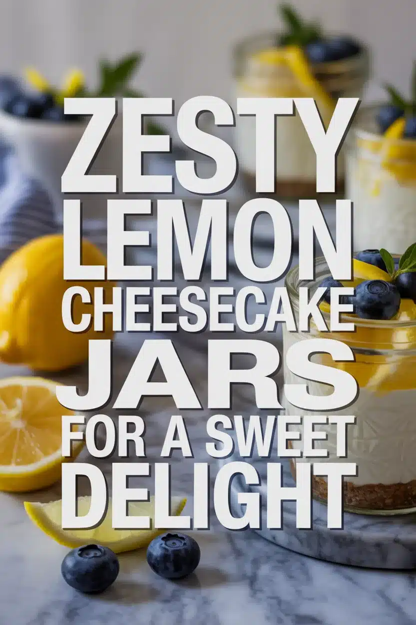 Zesty Lemon Cheesecake Jars for a Sweet Delight