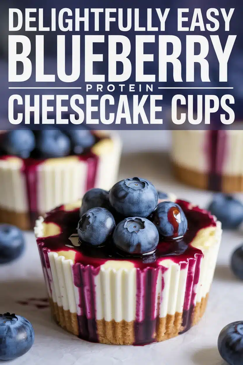 blueberry protein cheesecake cups