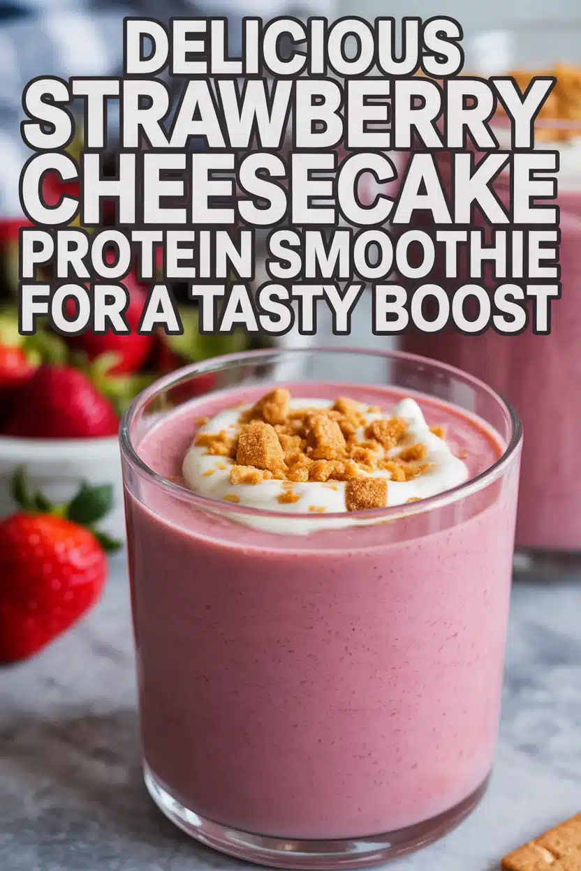 strawberry cheesecake protein smoothie