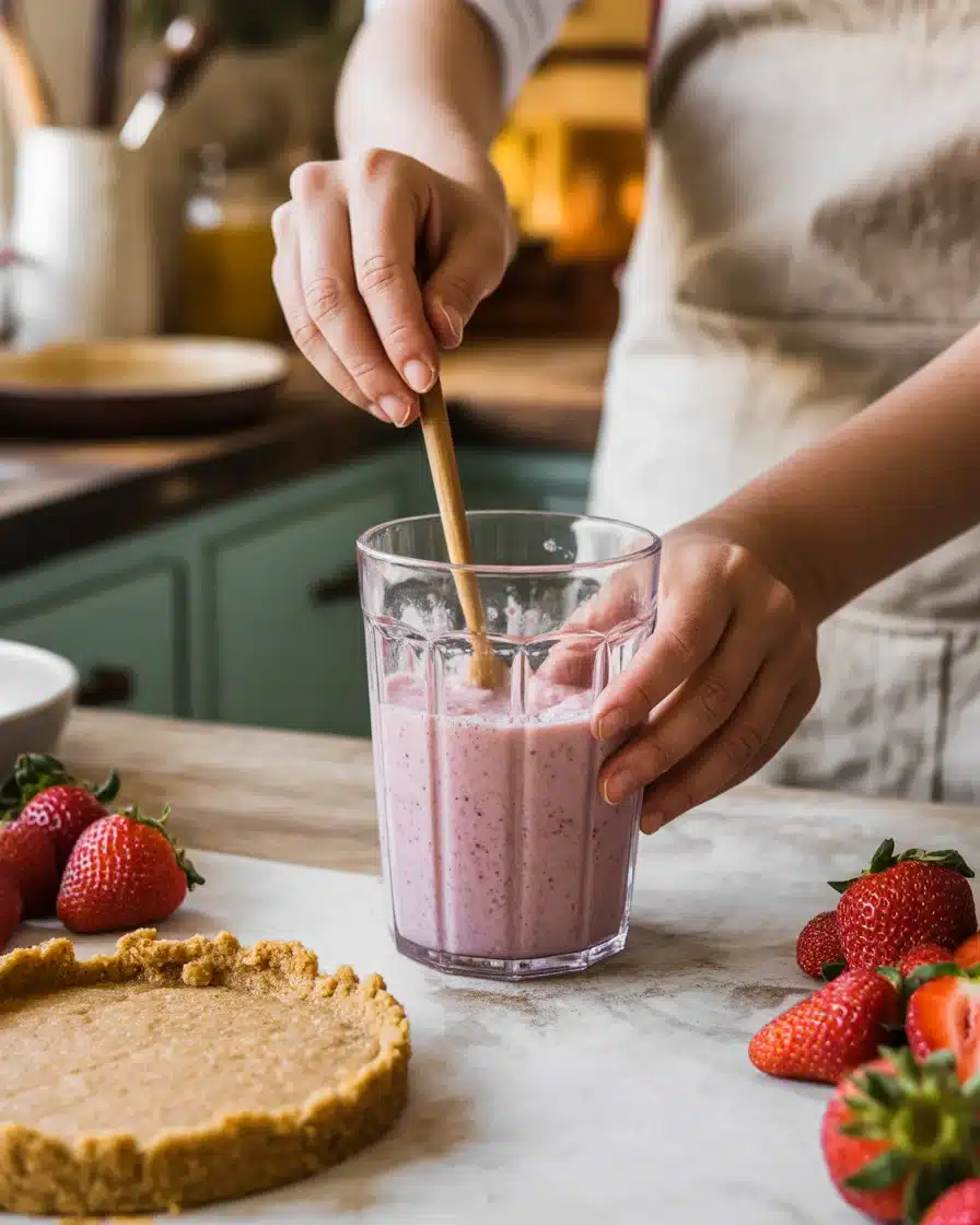 strawberry cheesecake protein smoothie