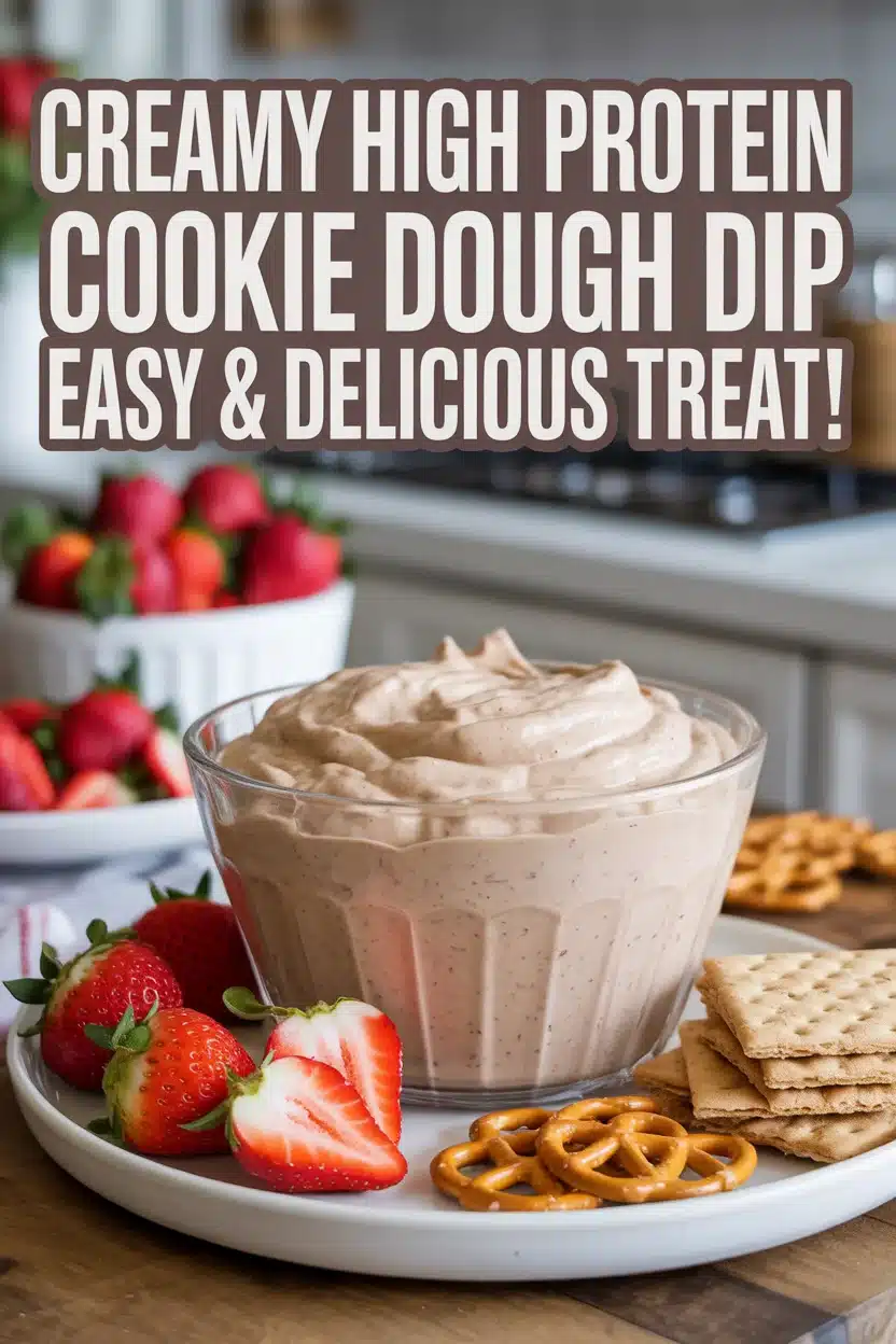 Creamy High Protein Cookie Dough Dip - Easy & Delicious Treat! 8 high protein cookie dough dip
