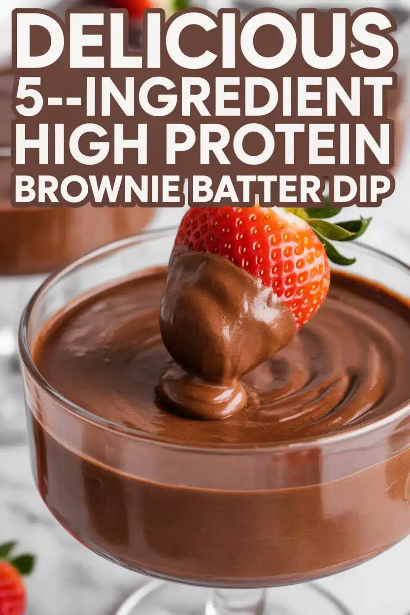 Delicious 5-Ingredient High Protein Brownie Batter Dip