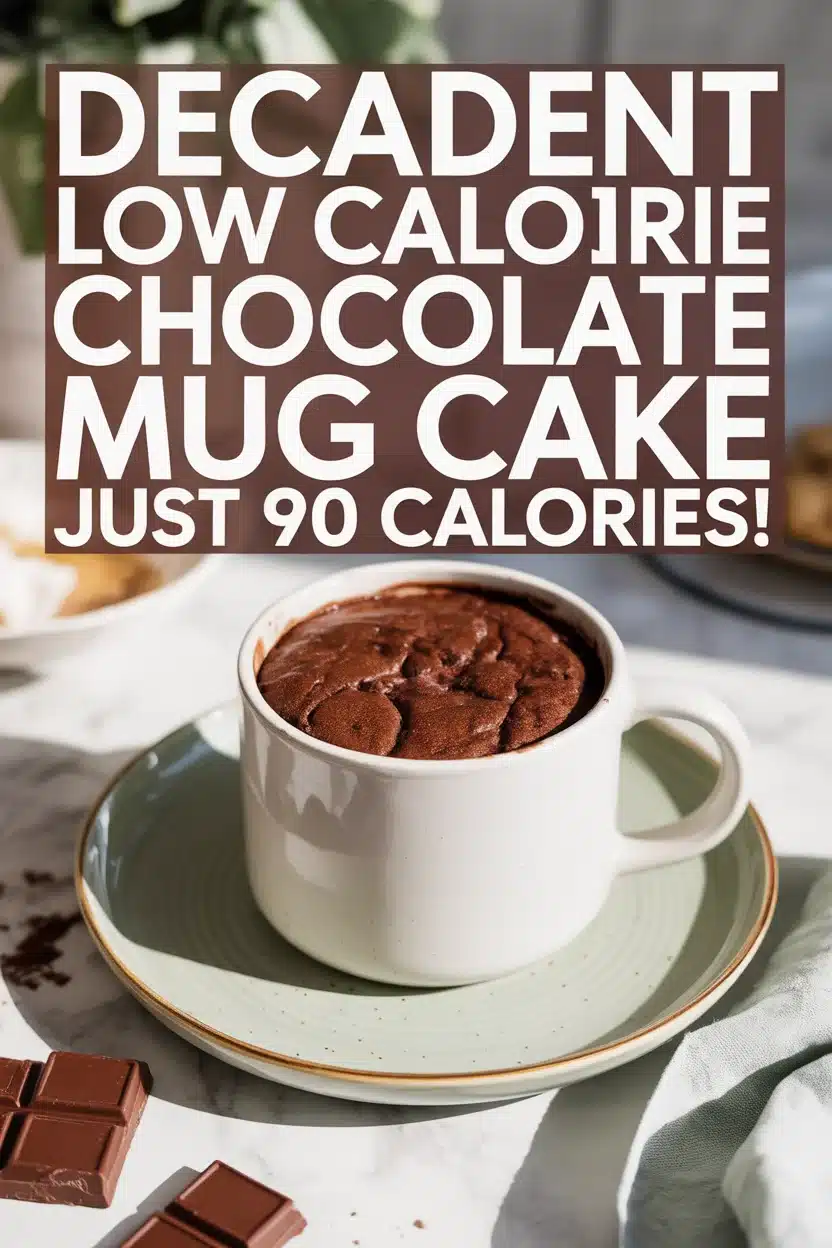Decadent Low Calorie Chocolate Mug Cake - Just 90 Calories! 11 Decadent Low Calorie Chocolate Mug Cake - Just 90 Calories!
