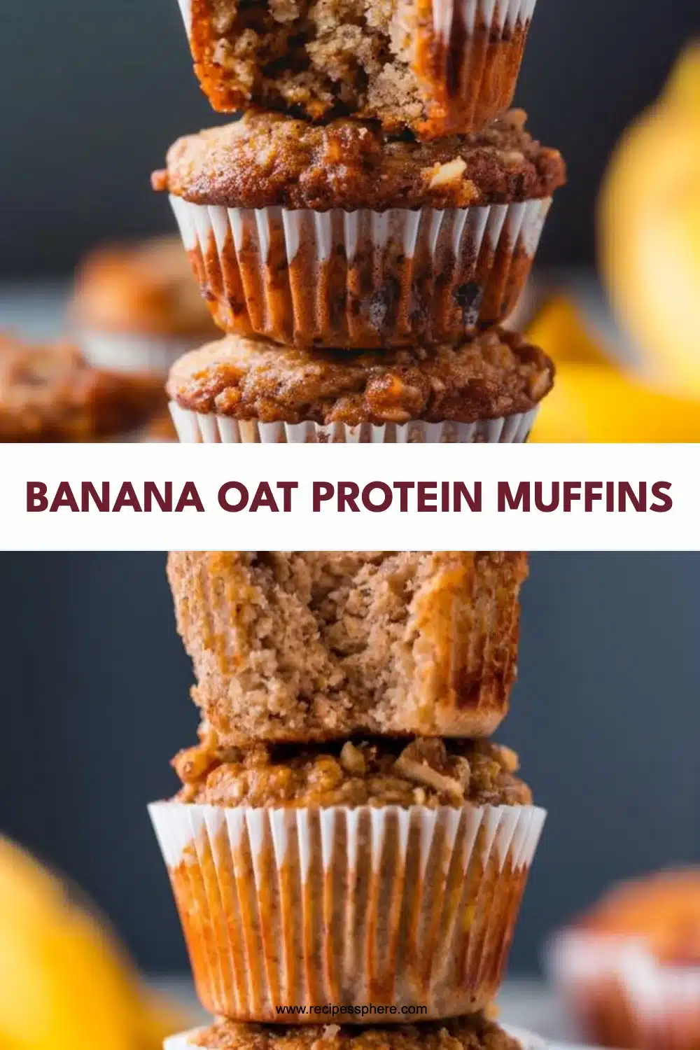 Banana Oat Protein Muffins