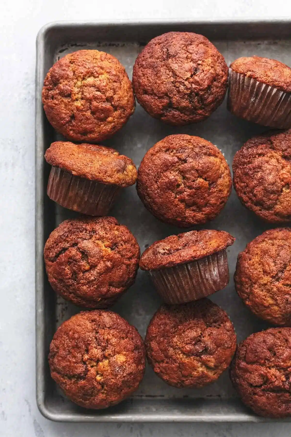 Cinnamon Swirl Banana Muffins