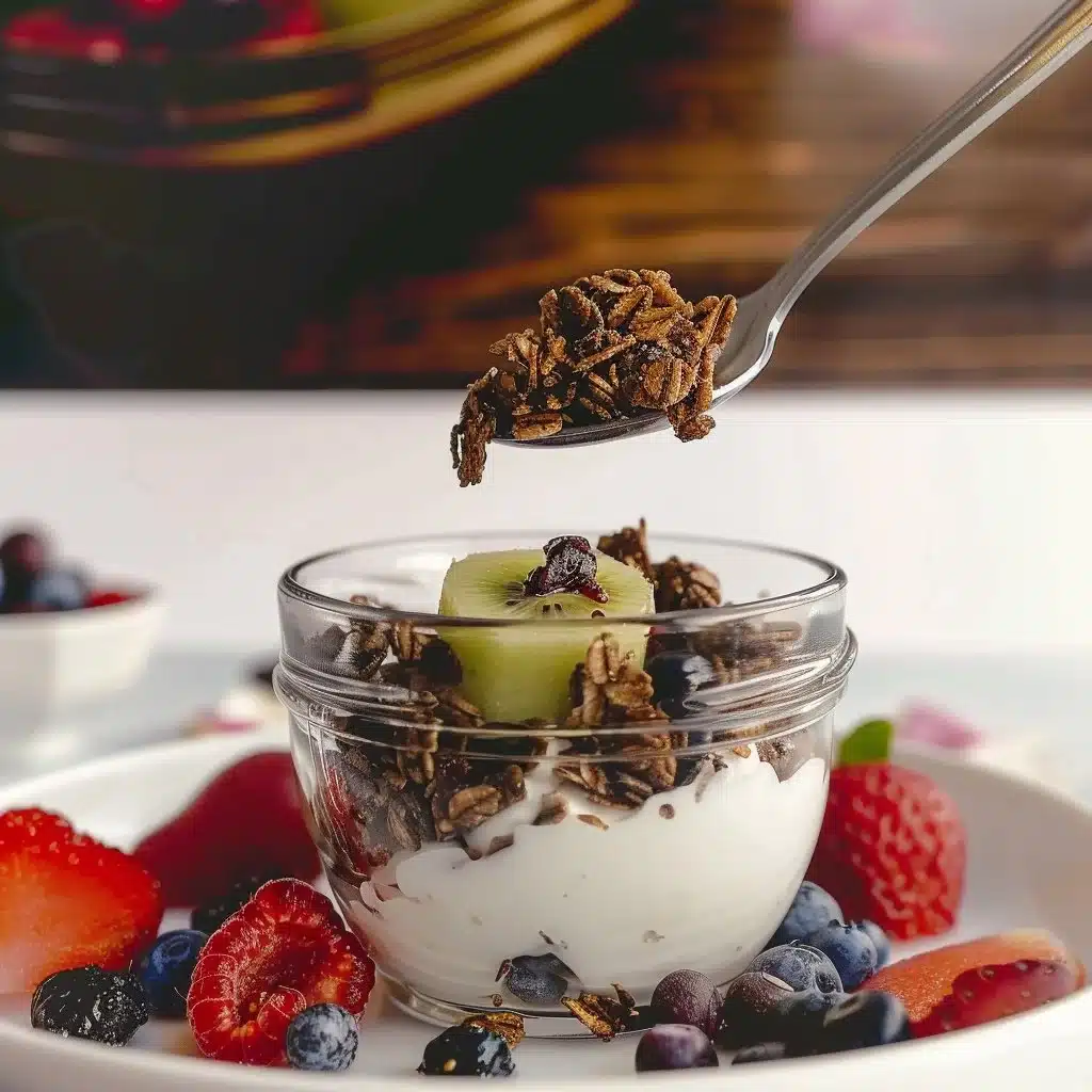 Yogurt Parfait with Fruit and Chocolate Granola