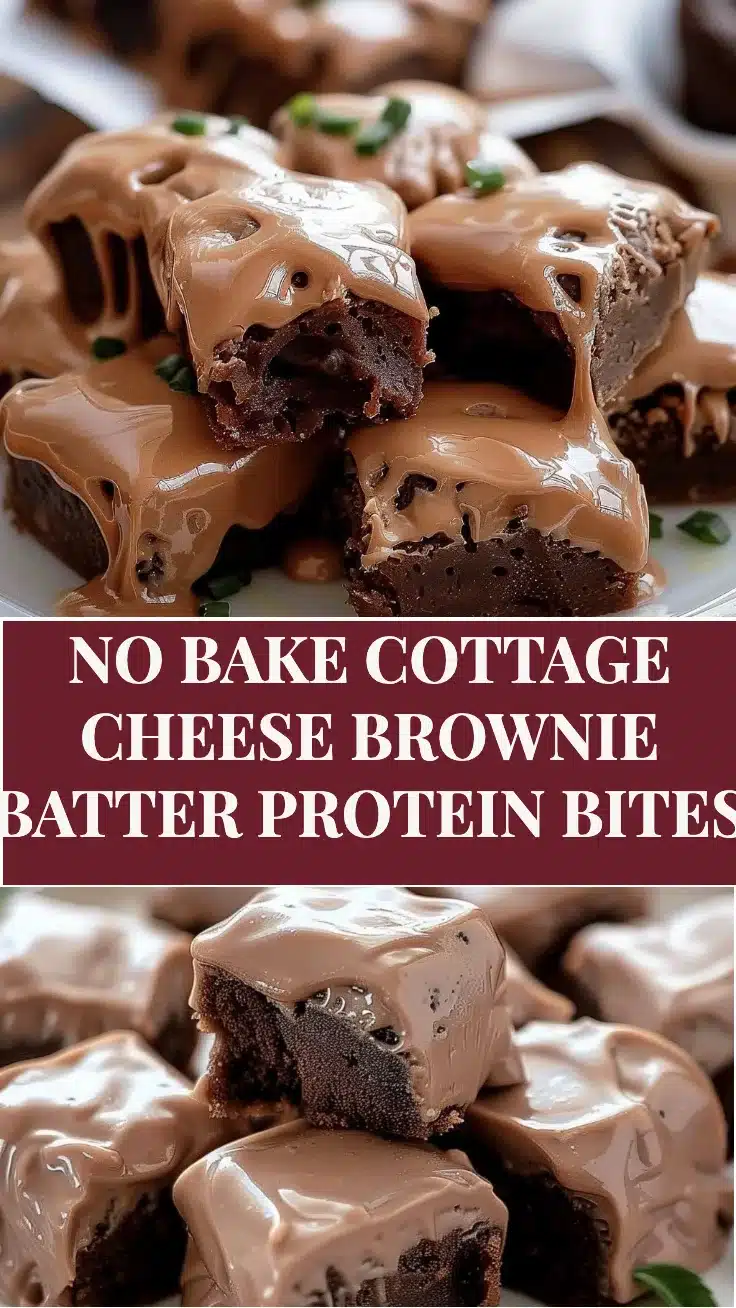 No Bake Cottage Cheese Brownie Batter Protein Bites
